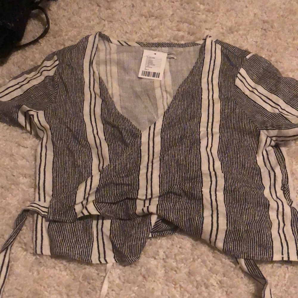 Urban Outfitters wrap tie cropped top